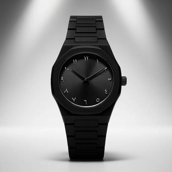 Men's Black aurora watch
